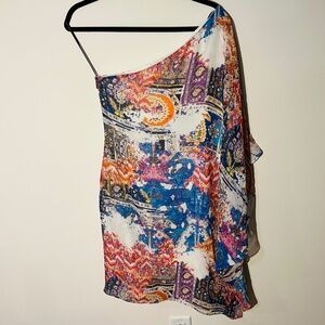 Rachel Roy Silk One Shoulder Dress Size 8